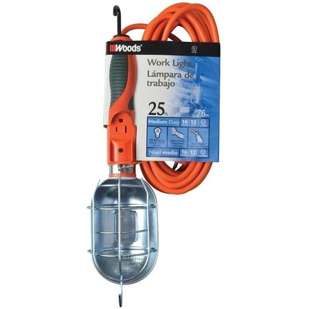 CCI 0 Work Light with Outlet and Metal Guard, 12 A, 120 V, Orange 691